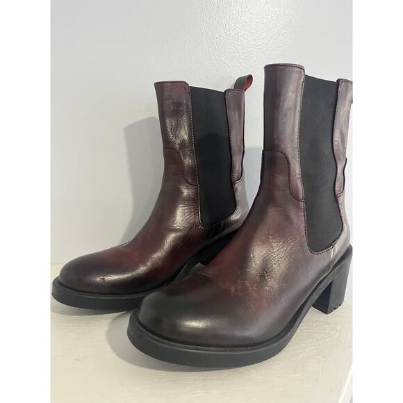 Emanuele Crasto Leather Chunky Boot 40 Rugged Moto - Picture 3 of 10